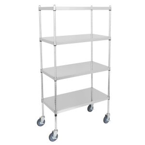 Estante de 24 x 36 de Acero Inoxidable  con Postes de 64