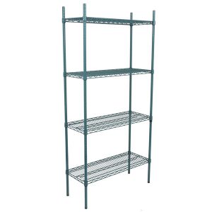 Estante de 14 x 36 Verde Epoxico con Postes de 74