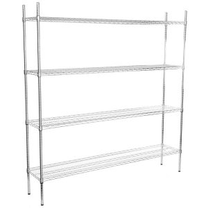 Estante de 14 x 72 Cromado con Postes de 74