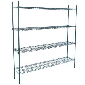 Estante de 14 x 72 Verde Epoxico con Postes de 74