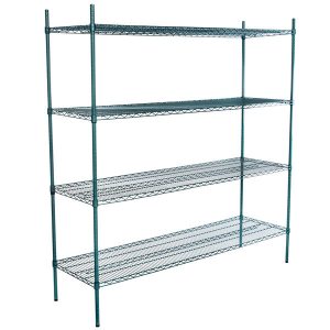 Estante de 21 x 72 Verde Epoxico con Postes de 74