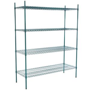 Estante de 21 x 60 Verde Epoxico con Postes de 74