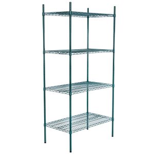 Estante de 21 x 36 Verde Epoxico con Postes de 74