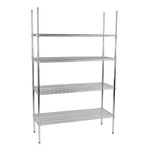 Estante de 18 x 48 de Acero Inoxidable con Postes de 74