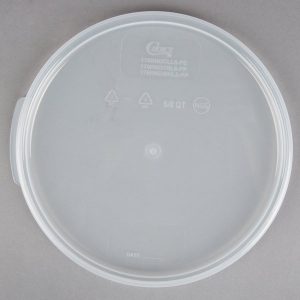 Tapa para Contenedor Redondo de 6 y 8 Qt. Polipropileno Translucido