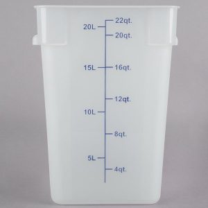 Contenedor Cuadrado de Polipropileno de 22 Qt. Translucido