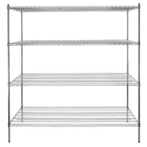 Estante de 30" x 72" Cromado con Postes de 74"