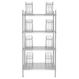 Estante de 24 x 36 Cromado con Postes de 74 8 Racks para Latas