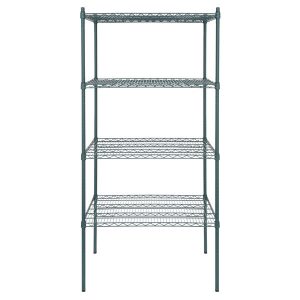 Estante de 30" x 36" Verde Epoxico con Postes de 74"