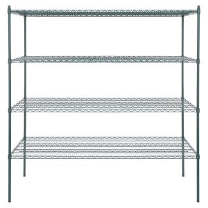 Estante de 30" x 72" Verde Epoxico con Postes de 74"