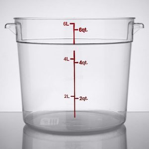 Contenedor Redondo de Policarbonato de 6 Qt.