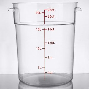 Contenedor Redondo de Policarbonato de 22 Qt.