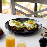 PLATO MATE NEGRO REDONDO DE 26.7 CMS (CAJA CON 12 PIEZAS)