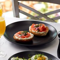 PLATO MATE NEGRO REDONDO DE 27.9 CMS (CAJA CON 12 PIEZAS)