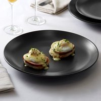 PLATO MATE NEGRO REDONDO DE 31.1 CMS (CAJA CON 12 PIEZAS)