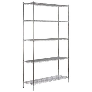 Estante de 18 x 60 Cromado con Postes de 96