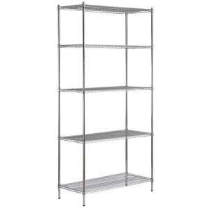 Estante de 21 x 48 Cromado con Postes de 96