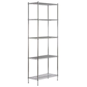 Estante de 18 x 36 Cromado con Postes de 96 pg de 5 entrepanos