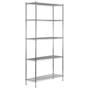 Estante de 18 x 48 Cromado con Postes de 96 , cap total 2,250 lb., cap x entrepano 450 lb.