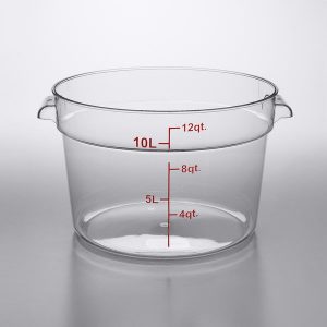 Contenedor Redondo de Policarbonato de 12 Qt.