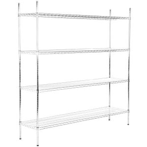 Estante de 18 x 72 Cromado con Postes de 74