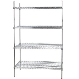 Estante de 24" x 48" Cromado con Postes de 74"