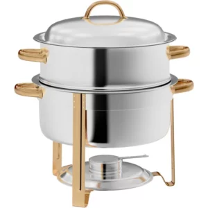 CHAFER PARA SOPAS 14 QT REDONDO CON DETALLES DORADOS CHOICE