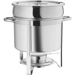 CHAFER REDONDO PARA CALDOS 7 QT (6.6 LTS) DETALLES CROMADOS CHOICE