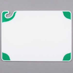 Tabla de Corte de CBGW152012GN Saf-T-Grip 20" x 15" x 1/2" Blanca With Verde Grips