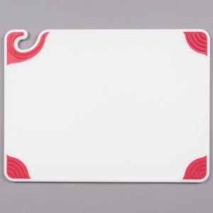 Tabla de Corte de CBGW152012RD Saf-T-Grip 20" x 15" x 1/2" Blanca with Roja Grips