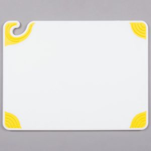Tabla de Corte de CBGW152012YL Saf-T-Grip 20" x 15" x 1/2" Blanca with Amarilla Grips