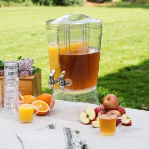 Dispensador de 3 Galones Acrilico con 2 Compartments