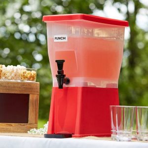 Dispensador de 3 Galones Roja Slim Beverage /