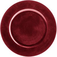 Plato Base Color Rojo de 33cms Modelo 14219RD plastico