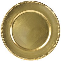 Plato Base Color Dorado de 33cms Modelo LAG24D PLASTICO