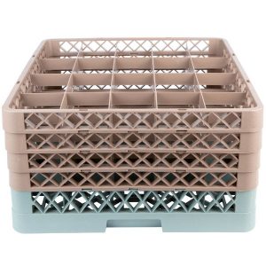 Rack de 20-Compartimentos con 4 Extensiones Cafes  (Medida del Compartimento: DIAMETRO MAXIMO 3 1/2 PG  ALTURA MAXIMA 10 1/2 PG)