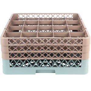Rack de 20-Compartimentos con 3 Extensiones Cafes  (Medida del Compartimento: DIAMETRO MAXIMO 3 1/2 PG  ALTURA MAXIMA 8 3/4 PG)