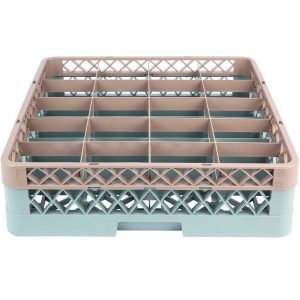 Rack de 20-Compartimentos con 1 Extension Cafe  (Medida del Compartimento: DIAMETRO MAXIMO 3 1/2 PG  ALTURA MAXIMA 5 5/8 PG)