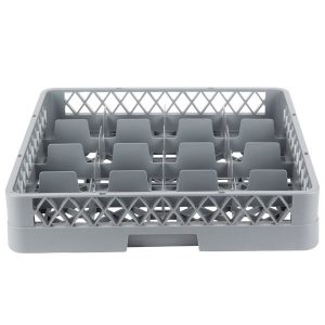 Rack Gris de 16-Compartimentos (Medida del Compartimento: DIAMETRO MAXIMO 4 5/8 PG  ALTURA MAXIMA 2 5/8 PG)