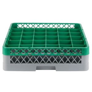 Rack de 36-Compartimentos con 1 Extension Verde  (Medida del Compartimento: DIAMETRO MAXIMO 3 PG  ALTURA MAXIMA 4 3/8 PG)