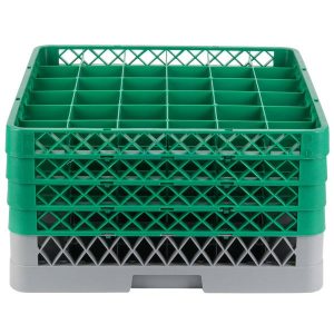 Rack de 36-Compartimentos con 4 Extensiones Verdes  (Medida del Compartimento: DIAMETRO MAXIMO 3 PG  ALTURA MAXIMA 9 1/4 PG)
