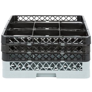 Rack de 9-Compartimentos con 3 Extensiones Negras  (Medida del Compartimento: DIAMETRO MAXIMO 6 PG  ALTURA MAXIMA 7 PG)