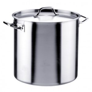 OLLA DE ACERO INOXIDABLE 25 LITROS CON TAPA (33 cm x32.5 cm)