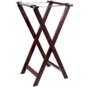 TIJERA PARA CHAROLAS DE SERVICIO MADERA FINA CHOCOLATE ALTA 92CM