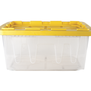 CAJA MIL USOS CON TAPA POLIPROPILENO 60 LT TRANSPARENTE
