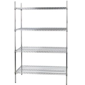 JUEGO ESTANTERIA 48pg X 24pg CROMADO INCLUYE POSTES 72pg