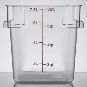 CONTENEDOR CUADRADO DE POLICARBONATO 8L (TAPA MCTRC2)