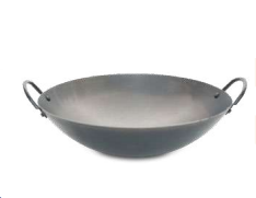 WOK CHINO ACERO AL CARBON 36X10 CMS AGARRADERA AMBOS LADOS
