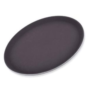 CHAROLA OVALADA ANTIDERRAPANTE 24pg X 29pg NEGRA