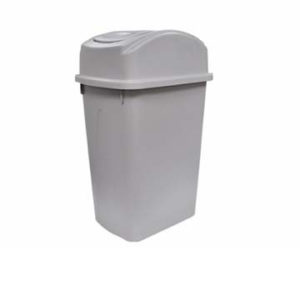 BOTE BASURA REC 60 LITROS PLASTICO GRIS